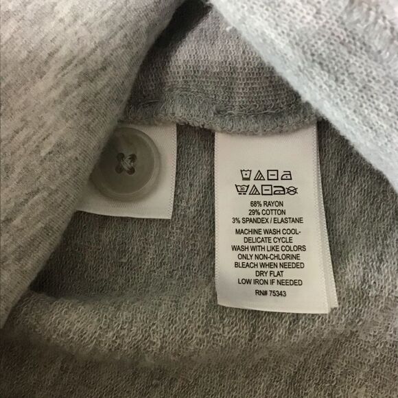 Tahari Light Gray Women's Fitted Soft Blazer Cardigan XS - Picture 12 of 12